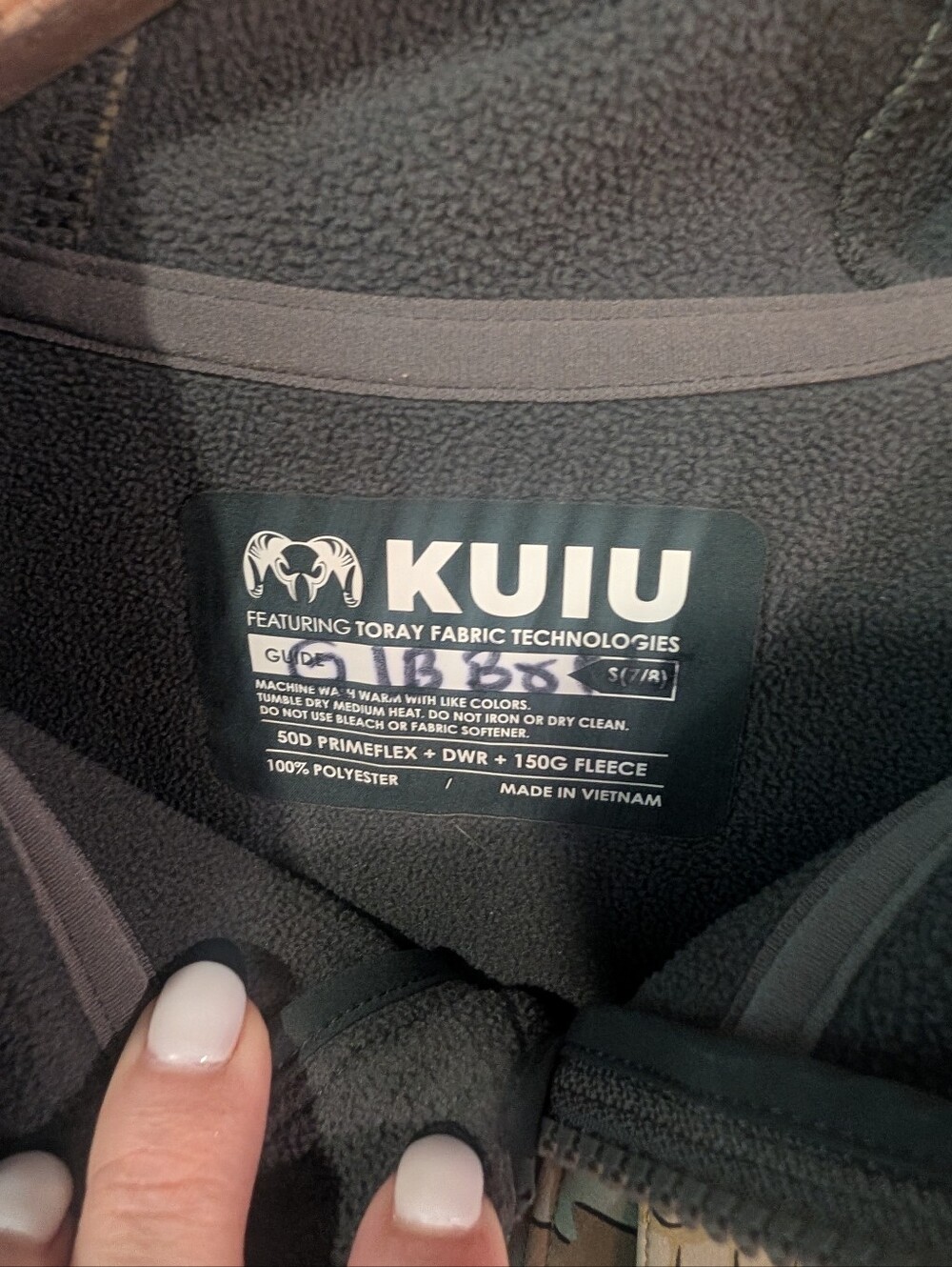 Kuiu Kids' Camo Hooded Jacket - Olive/Tan Size Small (7-8) - Picture 4 of 11